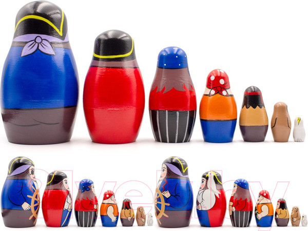 Изображение товара Матрешка сувенирная Брестская Фабрика Сувениров Пират 7301