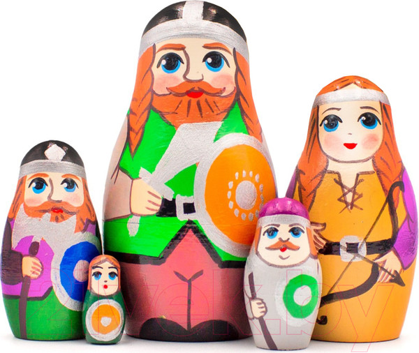 Изображение товара Матрешка сувенирная Брестская Фабрика Сувениров Викинги 5300