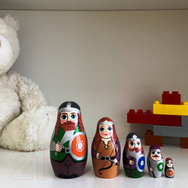 Изображение товара Матрешка сувенирная Брестская Фабрика Сувениров Викинги 5300