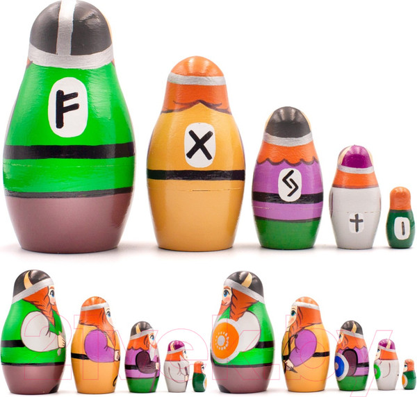 Изображение товара Матрешка сувенирная Брестская Фабрика Сувениров Викинги 5300