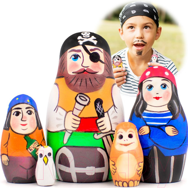 Изображение товара Матрешка сувенирная Брестская Фабрика Сувениров Пираты 5302