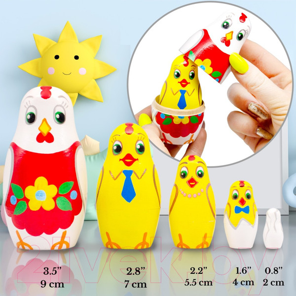 Изображение товара Матрешка сувенирная Брестская Фабрика Сувениров Курочка 5306