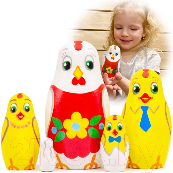 Изображение товара Матрешка сувенирная Брестская Фабрика Сувениров Курочка 5306