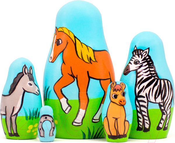 Изображение товара Матрешка сувенирная Брестская Фабрика Сувениров Лошадки 5308