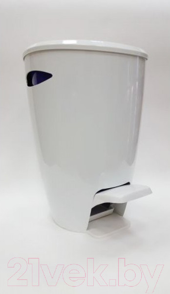 Изображение товара Мусорное ведро Primanova С педалью M-E04-14 (5л, белый/фиолетовый)