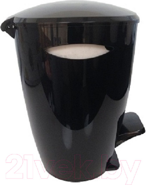 Изображение товара Мусорное ведро Primanova С педалью M-E04-21 (5л, черный/белый)