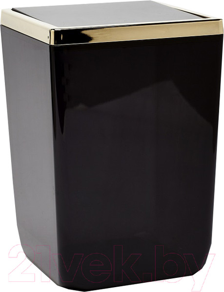 Изображение товара Мусорное ведро Primanova Toskana M-SA05-25-A (6л, черный/золото)