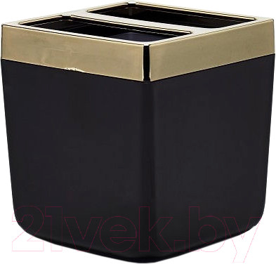 Изображение товара Стакан для зубной щетки и пасты Primanova Toskana M-SA03-25-A (черный/золото)