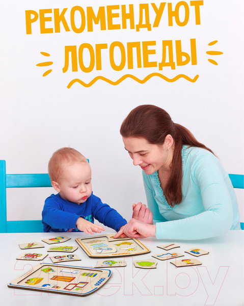 Изображение товара Развивающая игрушка Woody Рамка-вкладыш Где движется транспорт / 03175