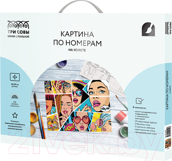 Изображение товара Картина по номерам Три совы Wow. Comics / КХ_44190
