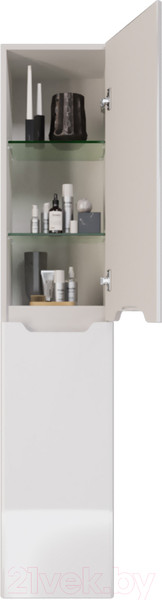 Изображение товара Шкаф-пенал для ванной Dreja QL35 / 99.0009 (белый глянец)