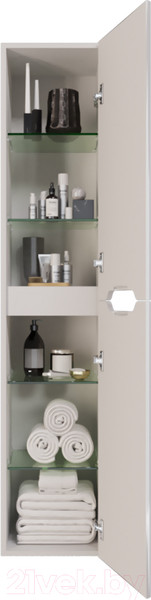 Изображение товара Шкаф-пенал для ванной Dreja QL35 / 99.0009 (белый глянец)