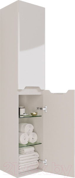 Изображение товара Шкаф-пенал для ванной Dreja QL35 / 99.0009 (белый глянец)