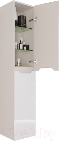 Изображение товара Шкаф-пенал для ванной Dreja QL35 / 99.0009 (белый глянец)