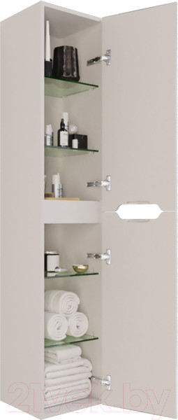 Изображение товара Шкаф-пенал для ванной Dreja QL35 / 99.0009 (белый глянец)