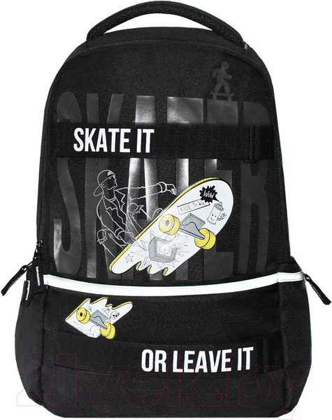 Изображение товара Школьный рюкзак Феникс+ Скейт Арт / 59318 (черный)