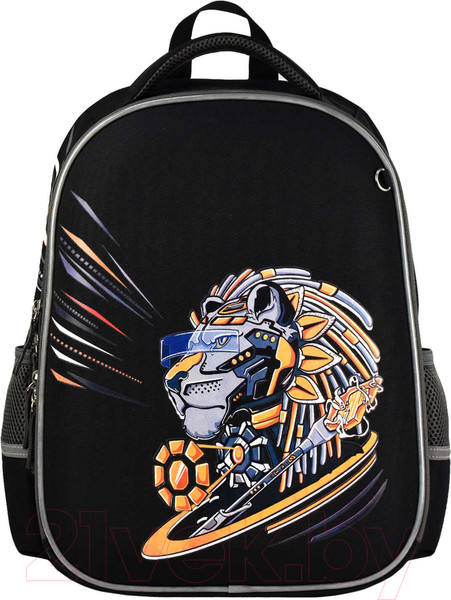 Изображение товара Школьный рюкзак Феникс+ Кибер лев / 59295 (черный)