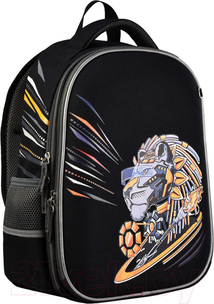 Изображение товара Школьный рюкзак Феникс+ Кибер лев / 59295 (черный)