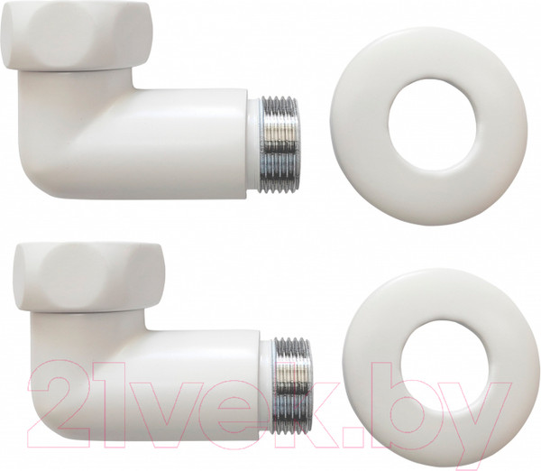 Изображение товара Комплект фитингов для полотенцесушителя Luxon 741SCH1010Ral9016