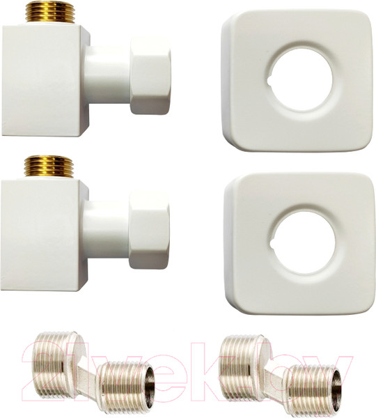 Изображение товара Комплект фитингов для полотенцесушителя Luxon KV 3/4"х1/2" / 758SCH0504Ral9016