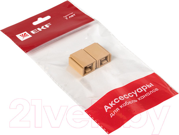 Изображение товара Накладка на стык для кабель-канала EKF Plast PROxima / conl-16-16x4 (светлое дерево)