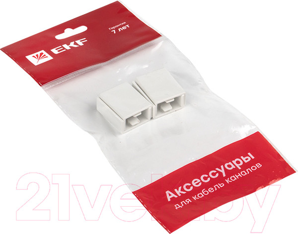 Изображение товара Накладка на стык для кабель-канала EKF Plast PROxima / conw-20-10x4 (белый)