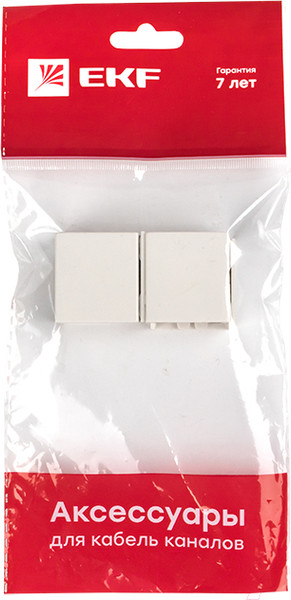 Изображение товара Накладка на стык для кабель-канала EKF Plast PROxima / conw-25-16x4 (белый)