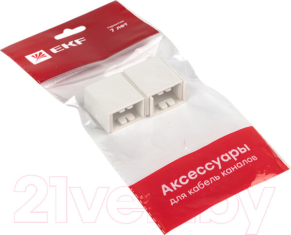Изображение товара Накладка на стык для кабель-канала EKF Plast PROxima / conw-25-16x4 (белый)