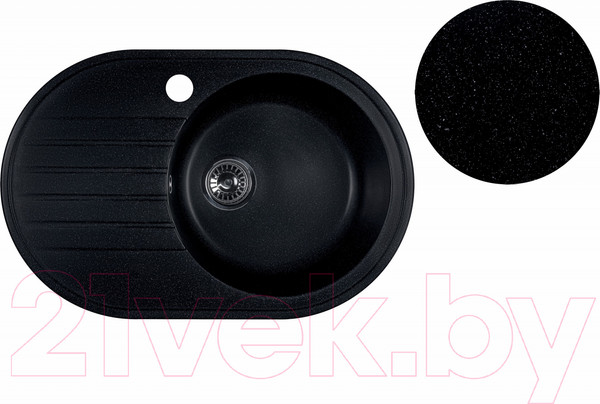 Изображение товара Мойка кухонная БелЭворс Rondo R (черный)