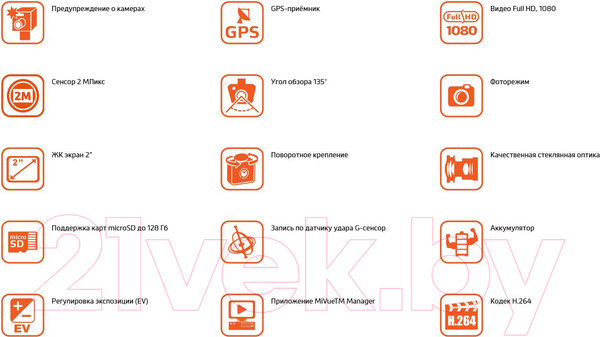 Изображение товара Автомобильный видеорегистратор Mio ViVa V26
