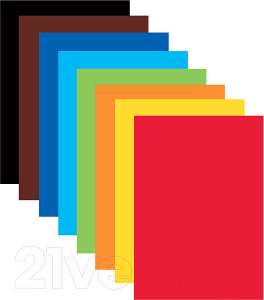 Изображение товара Набор цветного картона Юнландия Жирафики / 113557 (16л)