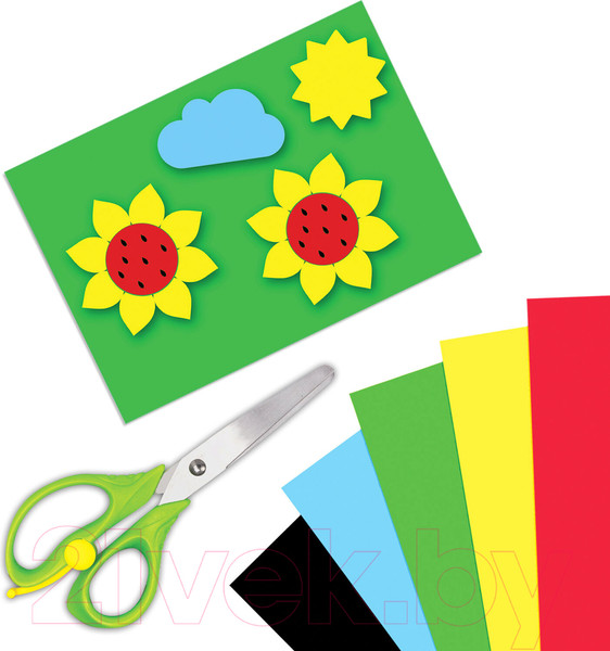 Изображение товара Набор цветного картона Юнландия Жирафики / 113557 (16л)