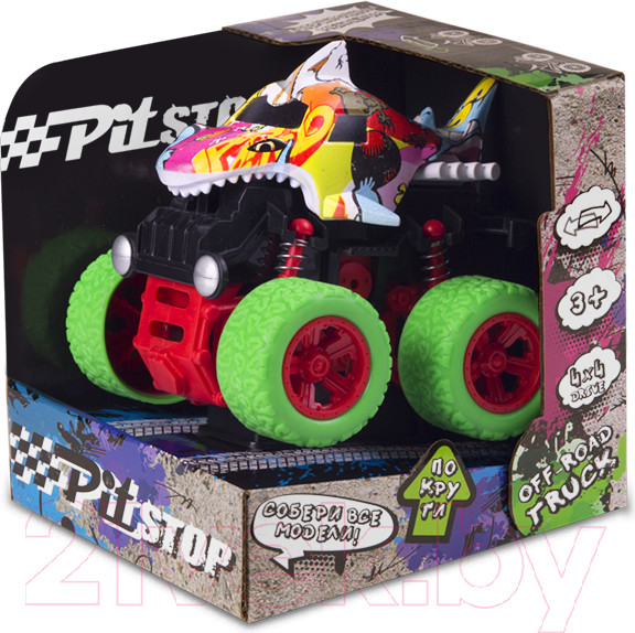 Изображение товара Автомобиль игрушечный Pit Stop Трак Граффити Акула / PS-2021-1A-1