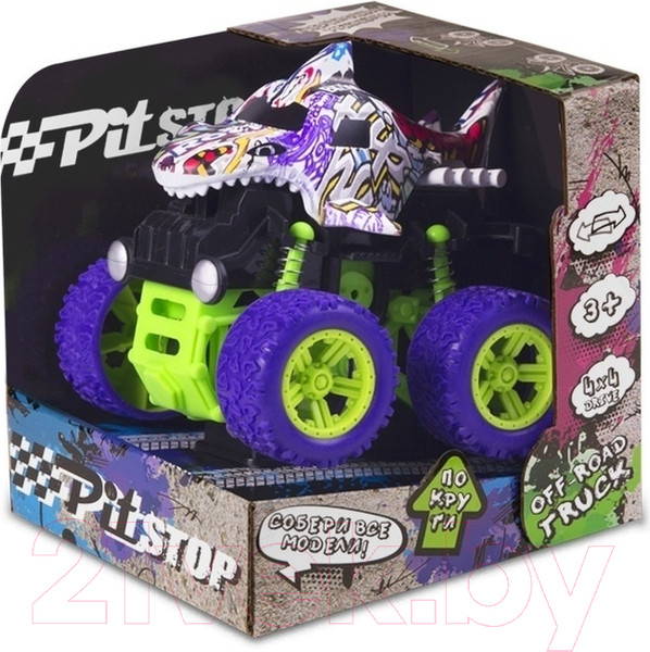 Изображение товара Автомобиль игрушечный Pit Stop Трак Граффити Акула / PS-2021-1A-4