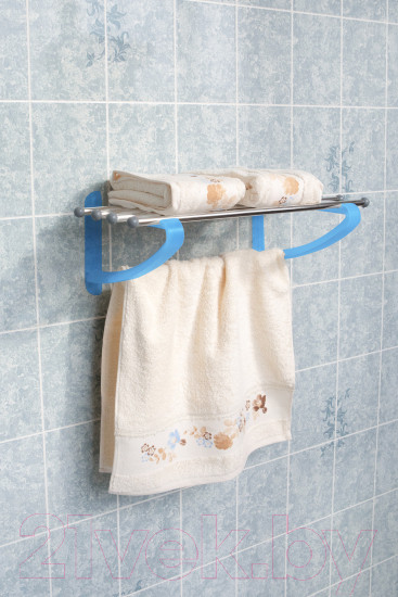 Изображение товара Полка для полотенца Primanova M-B12-23 (прозрачный/голубой)