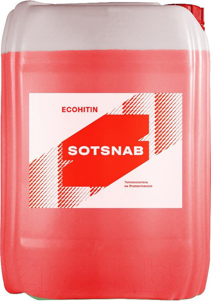 Изображение товара Теплоноситель для систем отопления СотСнаб Экохитин 65 (10л, основа этиленгликоль)