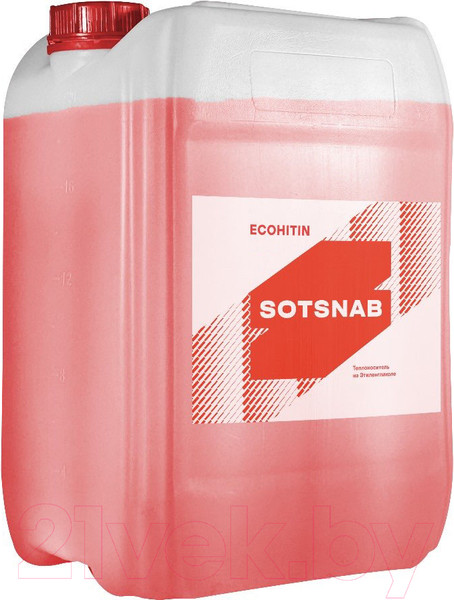 Изображение товара Теплоноситель для систем отопления СотСнаб Экохитин 65 (10л, основа этиленгликоль)