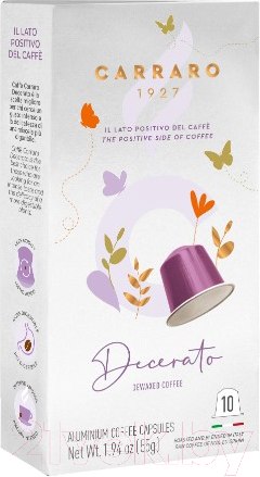 Изображение товара Кофе в капсулах Carraro Decerato стандарта Nespresso (10x5.5г)