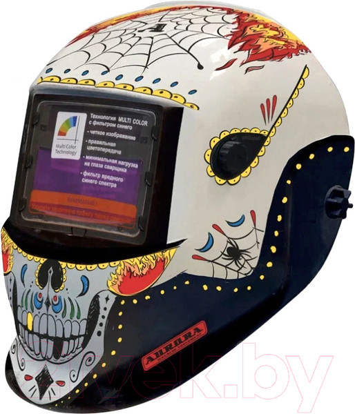 Изображение товара Сварочная маска AURORA A777c SKELETON FIRE / 30690 (хамелеон)