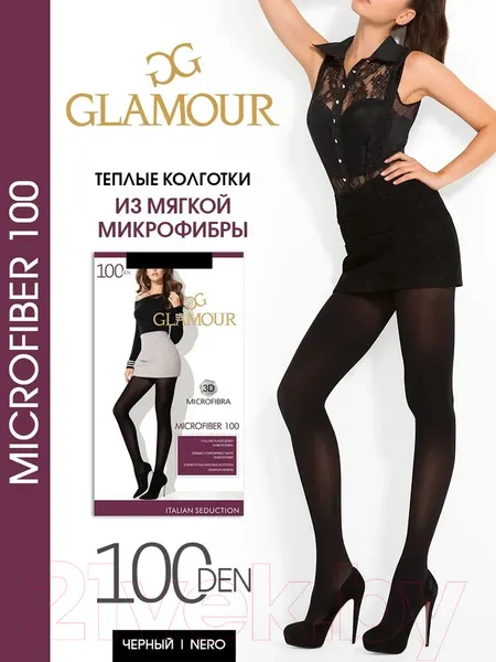 Изображение товара Колготки Glamour Microfiber 100 (р.3, nero)