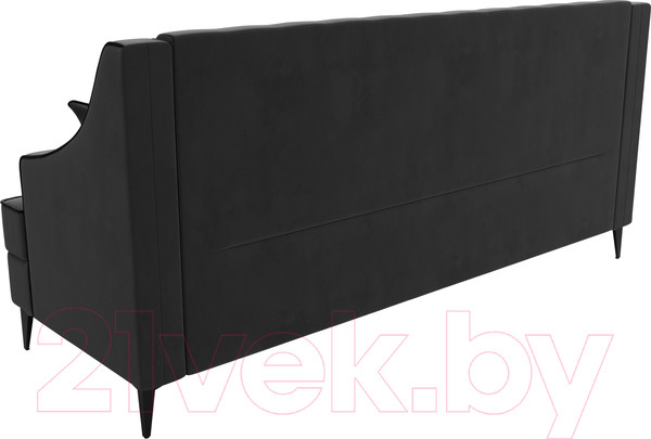 Изображение товара Диван Лига Диванов Марк 258 (велюр серый/кант черный)