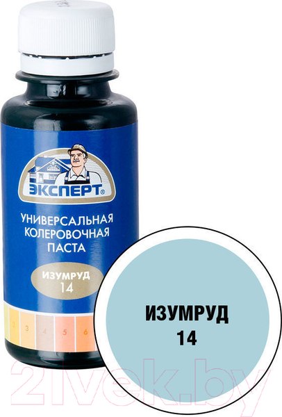 Изображение товара Колеровочная паста Эксперт N14 Универсальная (100мл, изумруд)