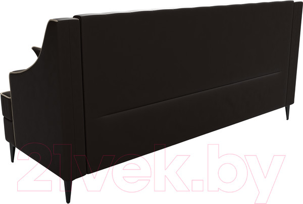 Изображение товара Диван Лига Диванов Марк 258 / 111921 (экокожа коричневый/кант бежевый)