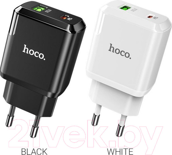 Изображение товара Адаптер питания сетевой Hoco N5 (белый)