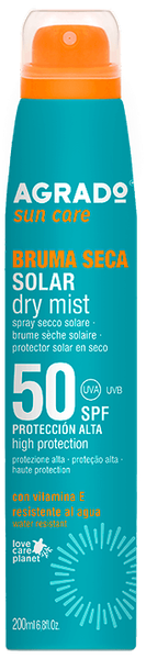 Изображение товара Спрей солнцезащитный Agrado Solar Dry Mist SPF 50  (200мл)