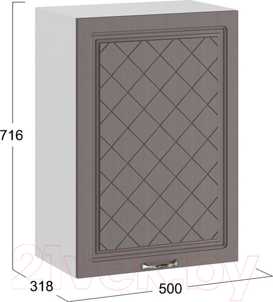 Изображение товара Шкаф навесной для кухни ТриЯ Бьянка 1В5 (белый/дуб серый)