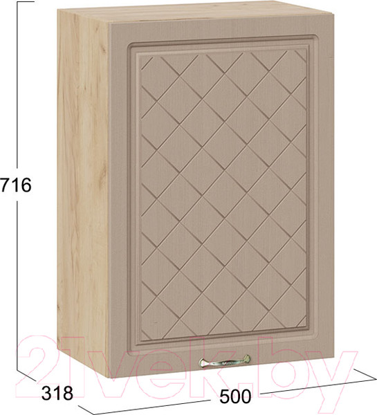 Изображение товара Шкаф навесной для кухни ТриЯ Бьянка 1В5 (дуб крафт золотой/дуб кофе)