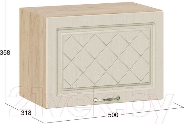 Изображение товара Шкаф навесной для кухни ТриЯ Бьянка 1В5Г (дуб крафт золотой/дуб ваниль)