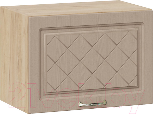 Изображение товара Шкаф навесной для кухни ТриЯ Бьянка 1В5Г (дуб крафт золотой/дуб кофе)