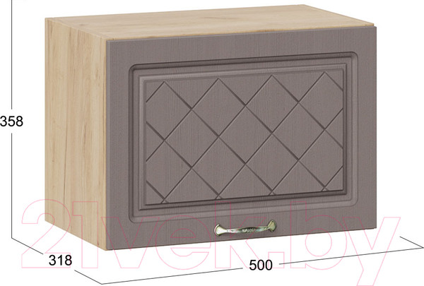 Изображение товара Шкаф навесной для кухни ТриЯ Бьянка 1В5Г (дуб крафт золотой/дуб серый)